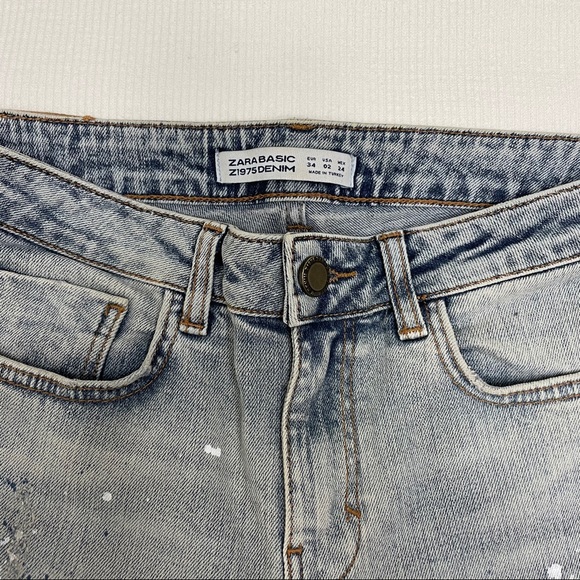 Mid Rise Skinny Paint Splattered Jeans 🎨 - Picture 4 of 7